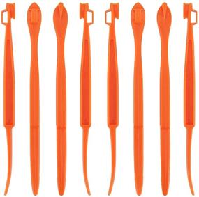 img 4 attached to 🍊 LUTER 8 pcs Orange Peeler Citrus Remover Plastic Slicer Cutter - Easy Fruit Opener Kitchen Gadget for Oranges and Avocados