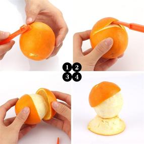 img 2 attached to 🍊 LUTER 8 pcs Orange Peeler Citrus Remover Plastic Slicer Cutter - Easy Fruit Opener Kitchen Gadget for Oranges and Avocados