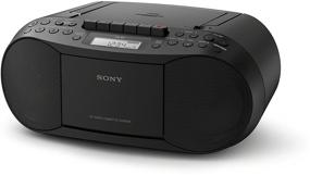 img 1 attached to Sony Stereo CD/Cassette Boombox: Powerful Home Audio 🎵 Radio in Black (CFDS70BLK), 13.7 x 6.1 x 9 inches