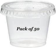 🍮 reditainer - plastic disposable portion cups - perfect souffle cups (1oz, 50 pack with lids) - ideal for jello shots! logo