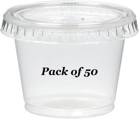 img 1 attached to 🍮 Reditainer - Plastic Disposable Portion Cups - Perfect Souffle Cups (1oz, 50 Pack with Lids) - Ideal for Jello Shots!