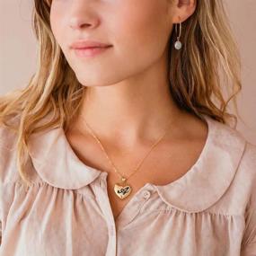 img 1 attached to 🌟 IEFWELL Women's 14K Gold Plated Initial Necklaces: Heart Locket Necklace for Teen Girls & Kids, Letter R, Picture Holder