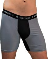 🩲 stay comfortable and dry: dry dudz men's hydro-tech compression short gray logo