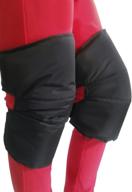 🚴 unisex windproof cycling knee brace - cold weather thermal thick knee wraps - leg warmers for outdoor motorcycle biking, skiing, snowboarding, running, arthritis relief - black (short) логотип