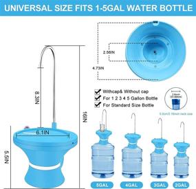 img 2 attached to 🚰 USB Rechargeable Electric Water Bottle Pump Dispenser - Hygienic BPA-Free Jug Tap for 1-5 Gallon Containers - Portable and Convenient Drinking Water Kettle