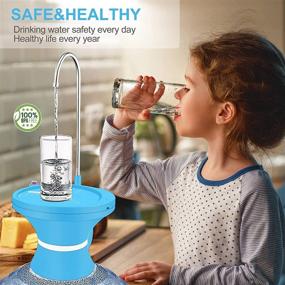 img 3 attached to 🚰 USB Rechargeable Electric Water Bottle Pump Dispenser - Hygienic BPA-Free Jug Tap for 1-5 Gallon Containers - Portable and Convenient Drinking Water Kettle