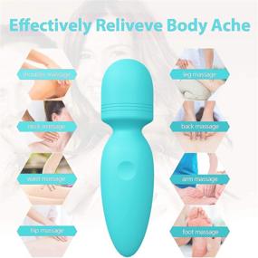 img 1 attached to 💆 Compact Cordless Mini Wand Massager: Rechargeable, Quiet, and Waterproof for Neck, Shoulder, Back, and Body [4.35 * 1.18 inches]