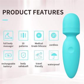 img 2 attached to 💆 Compact Cordless Mini Wand Massager: Rechargeable, Quiet, and Waterproof for Neck, Shoulder, Back, and Body [4.35 * 1.18 inches]