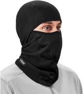ergodyne n-ferno 6823 balaclava ski mask: wind-resistant face mask with hinged design in black логотип