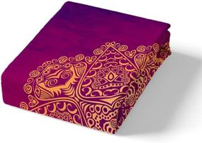 img 2 attached to Bohemian Vintage Duvet Cover - Erosebridal Goldern Mandala King Size Bedding Set