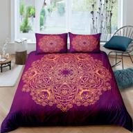 bohemian vintage duvet cover - erosebridal goldern mandala king size bedding set logo