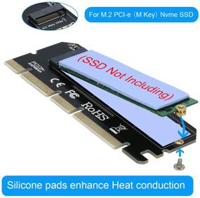 img 1 attached to 🔌 RIITOP NVMe Adapter with Heat Sink - M.2 PCIe SSD to PCI-e Converter Card | 2280/2260/2242/2230 [Upgraded]