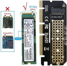 img 3 attached to 🔌 Адаптер RIITOP NVMe с радиатором - преобразователь M.2 PCIe SSD в карту PCI-e | 2280/2260/2242/2230 [Улучшенный]