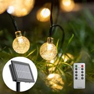 solar string lights outdoor - 40ft 88 led globe bulb christmas lights with remote | solar & battery powered, waterproof 8 modes fairy lights for patio, garden, gazebo, yard (warm white) логотип