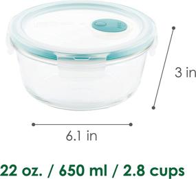 img 3 attached to 🔒 LocknLock Purely Better Glass Food Storage Container: Round-22 oz, Clear with Steam Vent Lid - Best for Freshness and Convenience