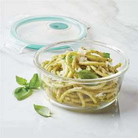 img 1 attached to 🔒 LocknLock Purely Better Glass Food Storage Container: Round-22 oz, Clear with Steam Vent Lid - Best for Freshness and Convenience