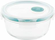 🔒 locknlock purely better glass food storage container: round-22 oz, clear with steam vent lid - best for freshness and convenience логотип