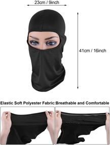 img 2 attached to 🏔️ Full Face Cover for Outdoor Sports: 6-Piece Ice Silk Balaclava with UV Protection for Women and Men