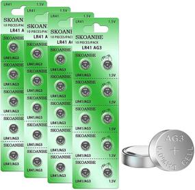 img 4 attached to Long-lasting SKOANBE AG3 LR41 Coin Cell Battery - Pack of 40 for Extended Performance