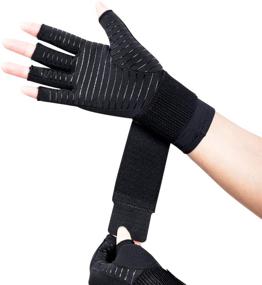 img 4 attached to 🧤 Dr.Welland Medical Arthritis Gloves with Strap - Ultimate Open Finger Hand Wrist Support for Rheumatoid Arthritis, Carpal Tunnel, RSI, Tendonitis, Daily Healing, and Hand Pain Relief – Ideal for Men and Women (1 Pair)