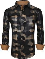 👔 monlando 1450 men's printed black regular fit shirts - fashion clothing logo