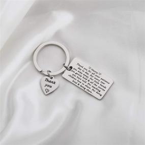 img 3 attached to FUSTMW Nanny Thank You Gift: Show Your Appreciation with this Nanny Keychain and Jewelry Collection