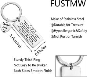 img 2 attached to FUSTMW Nanny Thank You Gift: Show Your Appreciation with this Nanny Keychain and Jewelry Collection