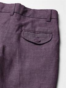 img 2 attached to Isaac Mizrahi Chambray Linen Purple Boys' Clothing - Pants