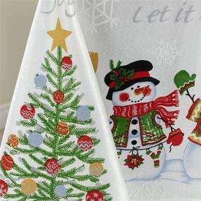 img 1 attached to 🎅 Benson Mills Believe Snowman Printed Fabric Tablecloth – Perfect for Christmas, Winter, and Holiday Decor (60"x104" Rectangular, Believe Snowman)