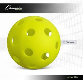 img 2 attached to 🏓 Champion Sports Pickleball Balls: Official Size Recreational and Tournament Yellow Pickleball Ball Set - 6 Pack for Outdoor and Indoor Courts