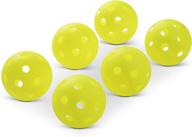 🏓 champion sports pickleball balls: official size recreational and tournament yellow pickleball ball set - 6 pack for outdoor and indoor courts логотип