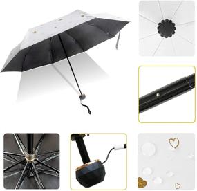 img 2 attached to 🌂 Compact Folded Travel Umbrella - Folding Umbrellas Ideal for Travel