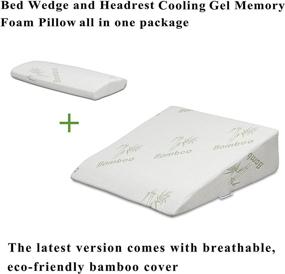img 3 attached to 🛏️ InteVision Foam Bed Wedge Pillow: 2" Memory Foam Top, Bamboo Cover - Acid Reflux Relief, Post Surgery, Snoring