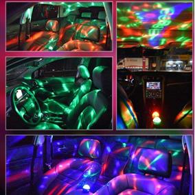 img 2 attached to 🎉 Mini Disco Lights with Powerful Magnets - Magic Ball Lights, LED Stage Lights for Car Atmosphere, Built-in Battery - Ideal Choice for Birthday Party, Christmas, Interior Decoration