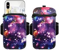 wirester - purple marvel nebula design case: a versatile armband for iphone 11, 12, xr, x & samsung, galaxy, lg devices logo