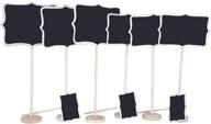 📸 juvale vintage photo booth props/wedding party table number place card chalkboard/blackboard stand - 9 piece set - large 6.5 x 14, medium 5.9 x 12, small 3.3 x 6.5 inches: versatile and elegant decorations logo