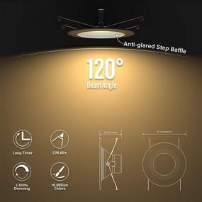 img 2 attached to 🔦 JULLISON 4" Downlight: 2700K-5000K Compatible, High Efficiency