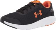 under armour surge running black men's shoes logo