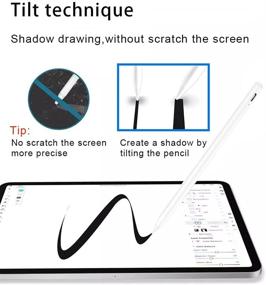 img 2 attached to 🖊️ Ручка CELINI Stylus для iPad: защита от ладони, обнаружение наклона и магнитное притяжение