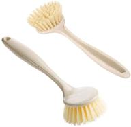 🧼 efficient alinna kitchen scrub brush for spotless cleaning of dishes, pots, pans, and sink - comfortable long handle - 2 pack logo