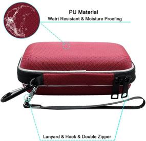 img 1 attached to 🧳 Protective Red Travel Case for WD My Passport Ultra, Elements SE, P10 Game Drive - 1TB to 5TB Portable External Hard Drives - Lacdo HDD Carrying Bag