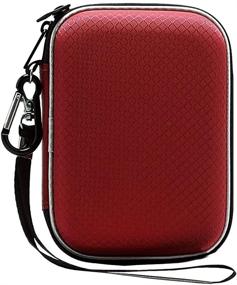 img 4 attached to 🧳 Protective Red Travel Case for WD My Passport Ultra, Elements SE, P10 Game Drive - 1TB to 5TB Portable External Hard Drives - Lacdo HDD Carrying Bag