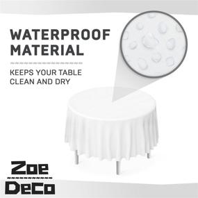 img 2 attached to Zoe Deco Plastic Tablecloth Diameter