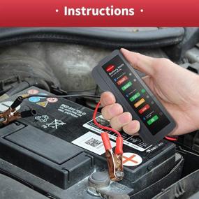 img 1 attached to 🔋 KINGBOLEN 12V Car Battery Tester: Analyzing Battery & Alternator Performance with LED Indication