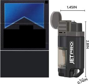 img 3 attached to 🔥 JETPRO Torch Lighter: Pocket-Sized, 4 Jet Flame Windproof Lighter - Refillable Butane (2-Pack)