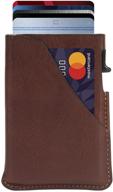 👜 premium italian leather blocking slider wallet logo