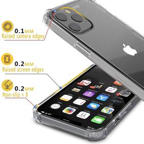 img 2 attached to 📱 Arae iPhone 12/12 Pro Case - Crystal Clear, Hard PC + Soft TPU Frame, Shock-Absorbing