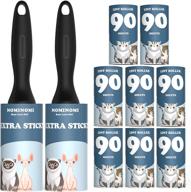 🐾 nominomi lint rollers: upgraded handles + extra sticky for pet hairs! 10 refills (900 sheets total) - achieve a cleaner home logo