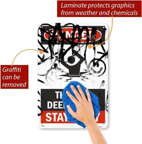 img 2 attached to SmartSign Aluminum Sign Legend Danger Occupational Health & Safety Products for Safety Signs & Signals