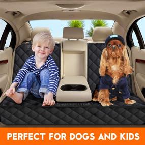 img 3 attached to 🐶 Yuntec Dog Car Seat Cover: Waterproof Back Seat Protector for Dogs + 2 Dog Seat Belts Included